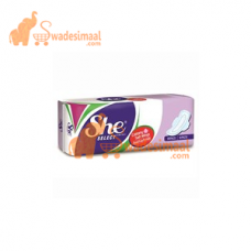 She Comfort Sanitary Napkin Select, Wings, 8 U